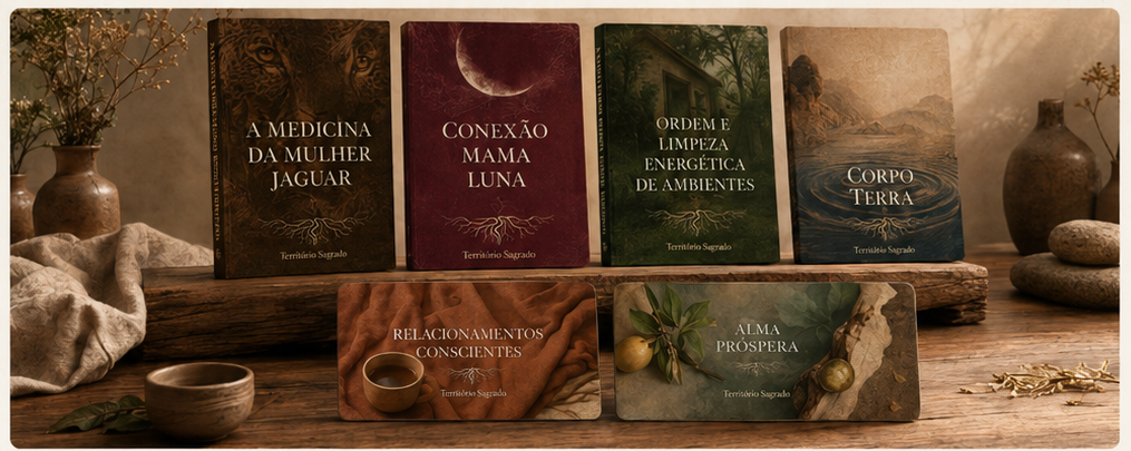 Área de membros com as capas dos 4 cursos e 2 ebooks de bônus